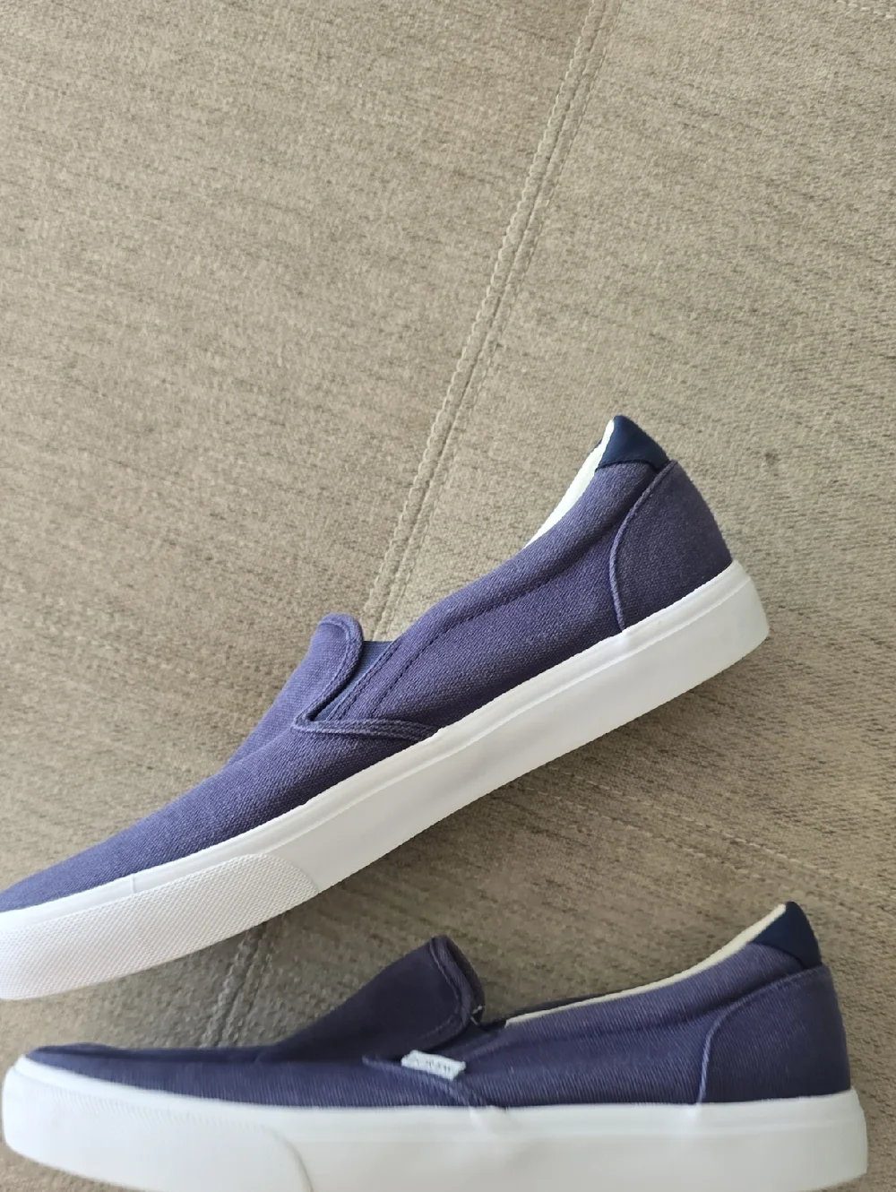 J.Crew Navy Slip-On Canvas Sneakers Sz 10 - Picture 7 of 9